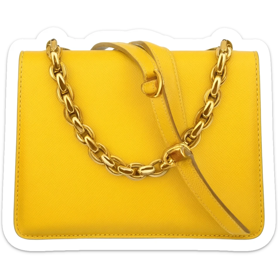 yellow matte kelly hermes bag sticker