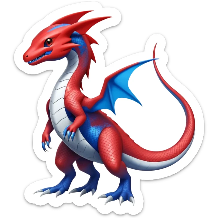 Latias-Salandit-Koraidon-Fakémon-hybrid-creature (full body)  sticker