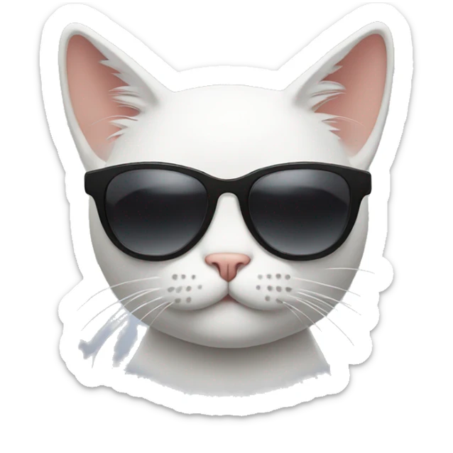 Cat with sunglasses sticker