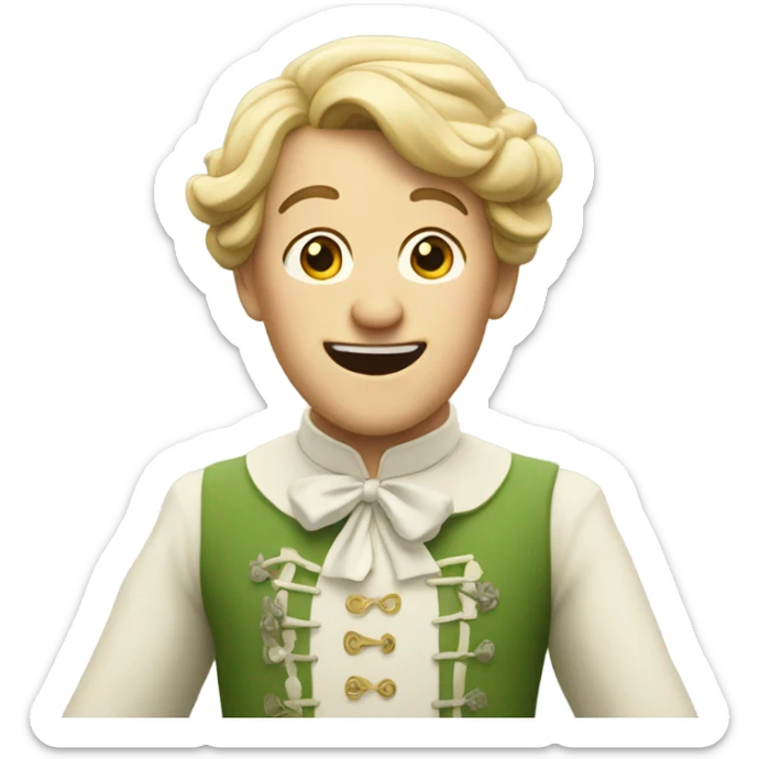 Animated emote expresses that the sound of music is high sticker