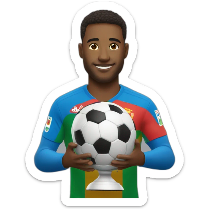 un footballeur qui gagne la coupe du monde  sticker