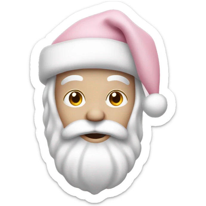 pale pink santa sticker
