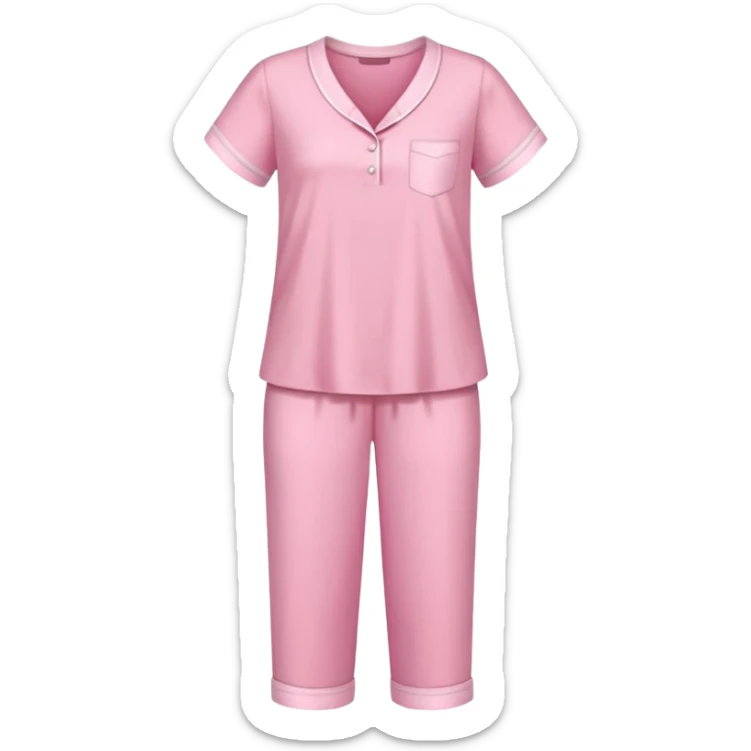 only a pink blouse and pants pijama without a girl, straightened up. Without any person sticker