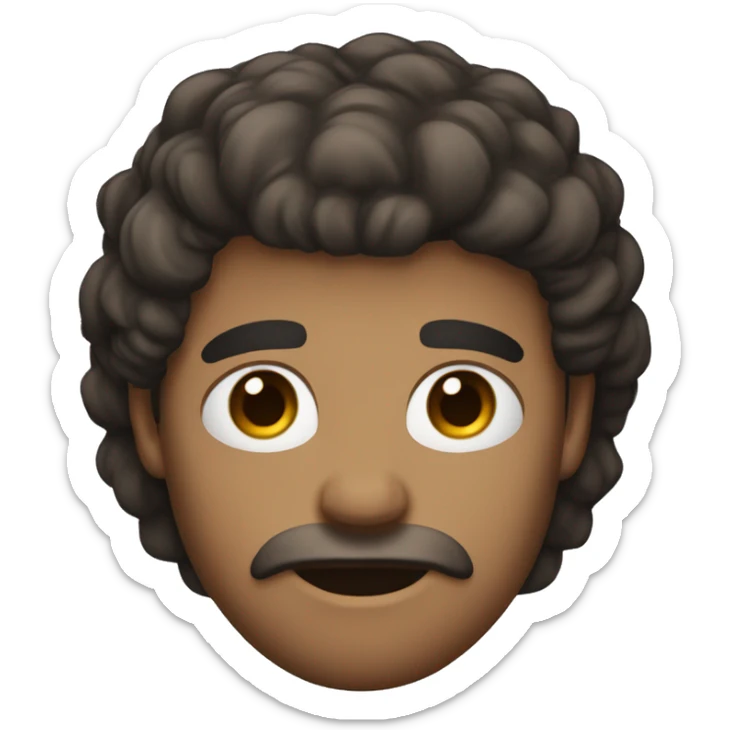 hombre adulto, ojos azules, pelo castaño oscuro, sin barba sticker