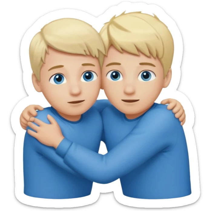 full body boy blue eyes blonde hair crawling hug other full body boy blue eyes blonde hair sticker