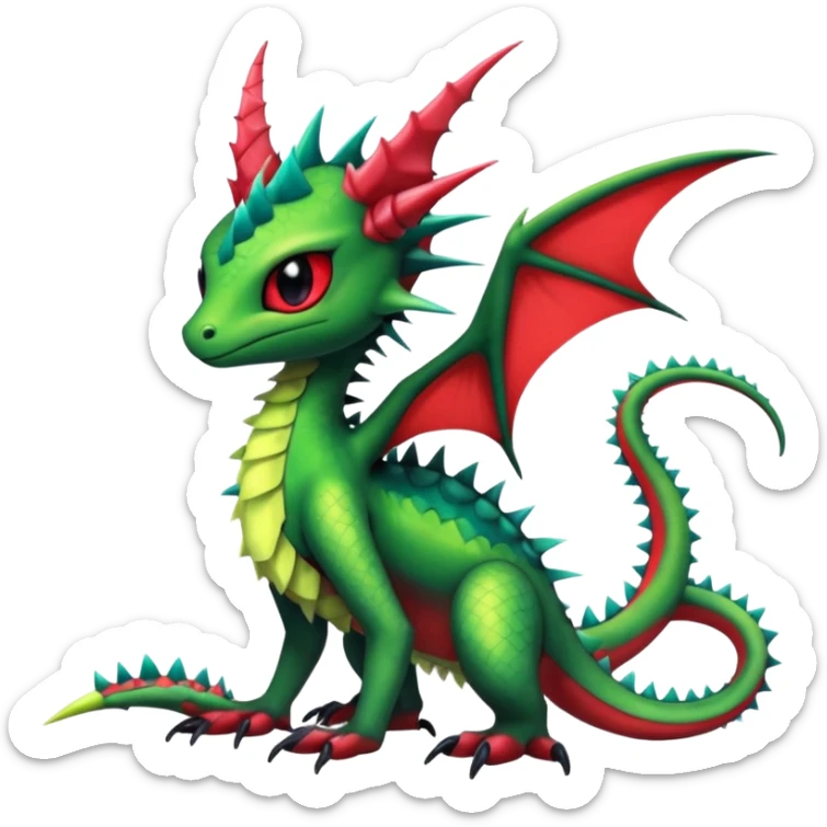 Punk’ish Edgy Badass Dark Gothic Flygon-Aurorus-Amaura-Hybrid-Creature sticker