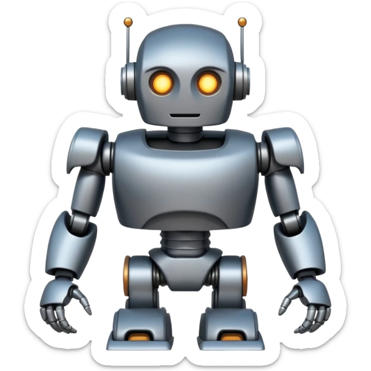 Greek Robot a giant and have good body made of iron and a good face like greek gods  sticker