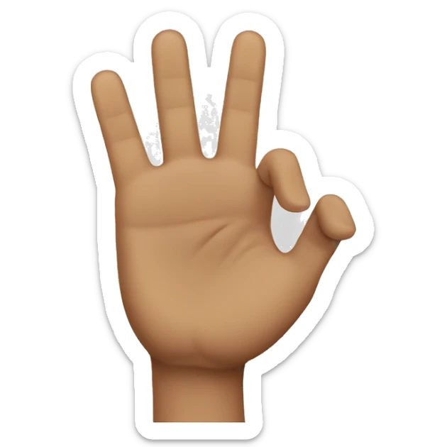 Three finger sticker