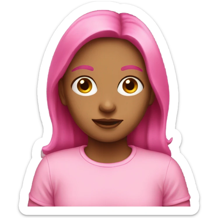 Pink girl sticker