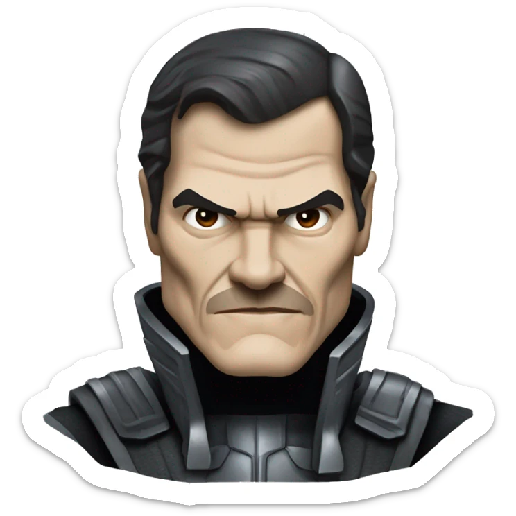 Face of Michael Shannon as General Zod on Man Of Steel movie sticker