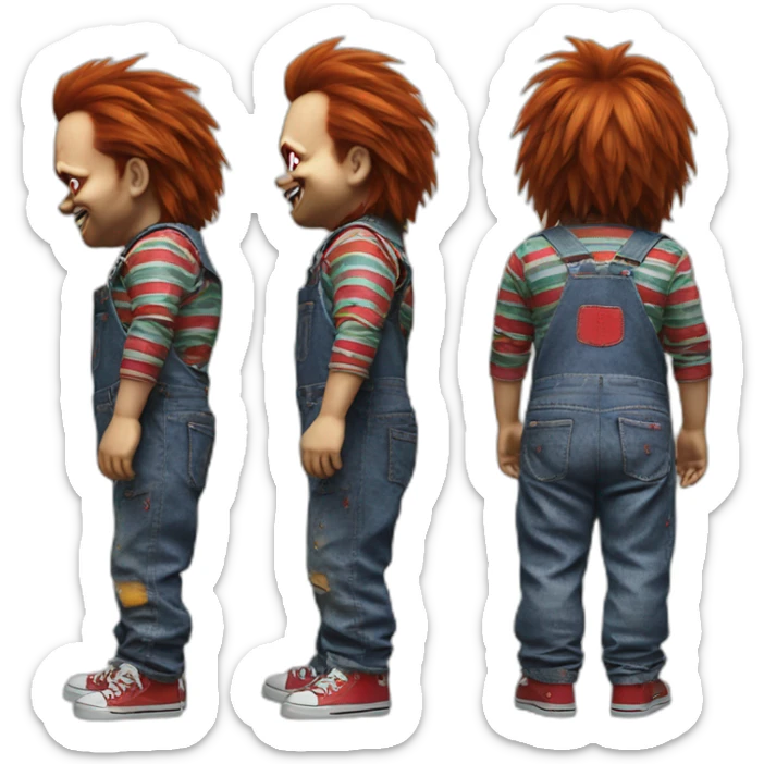 Chucky peeing sticker