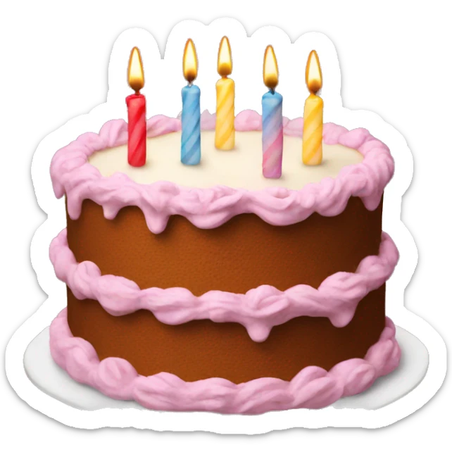 Birthday cake sticker