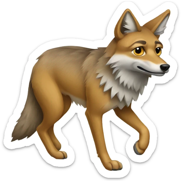 Western coyote sticker