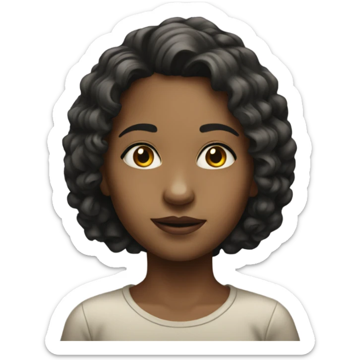 realistic portrait of girl sticker