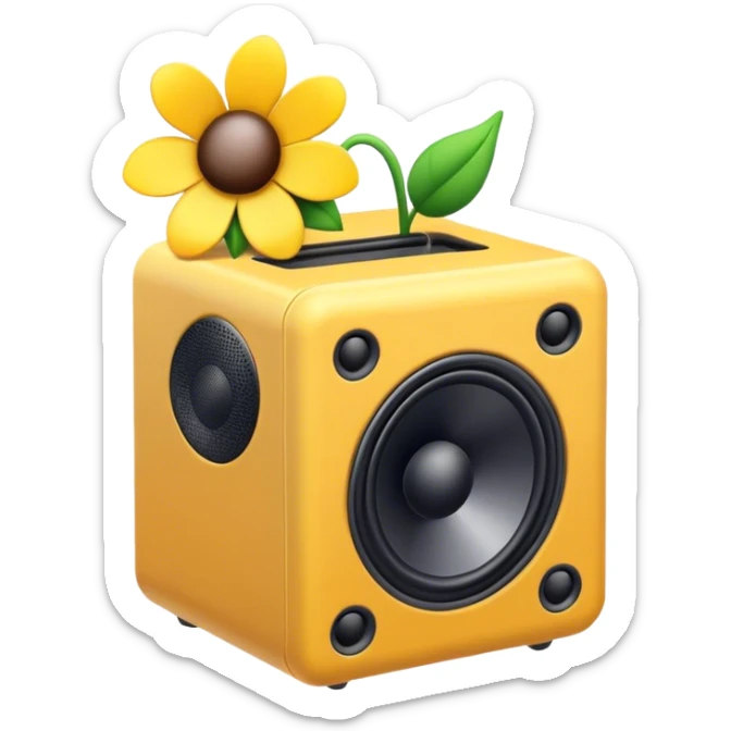Flower speaker box sticker