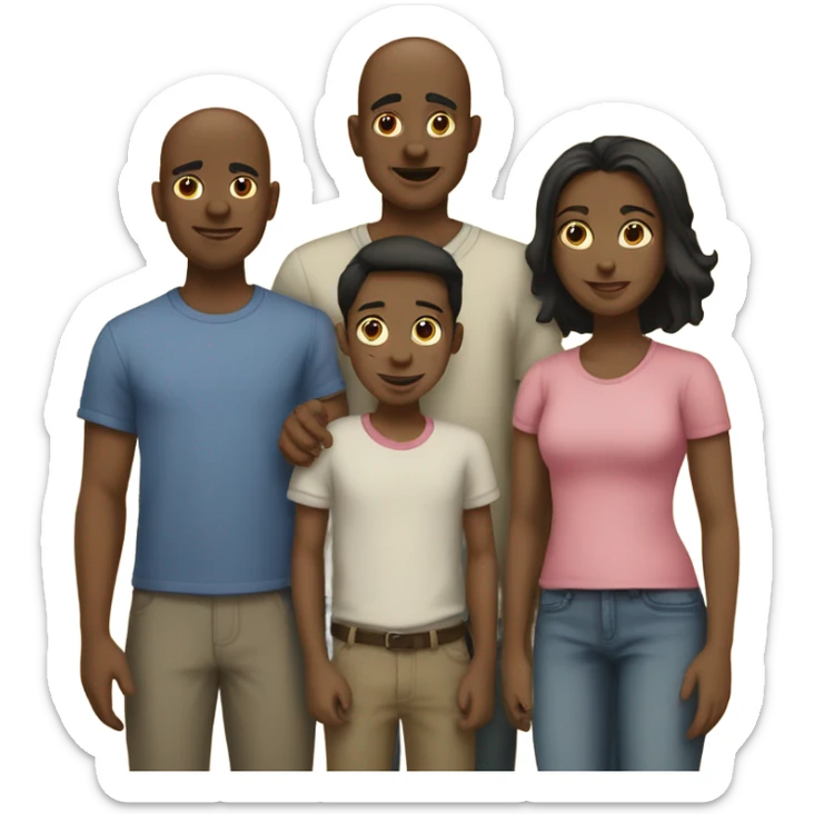 Family of 5 3 brothers  1 sister sticker