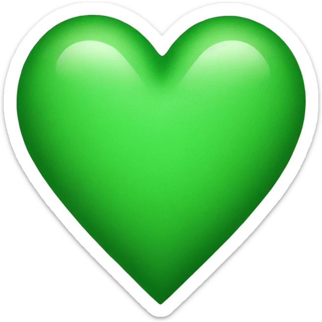 Green heart sticker
