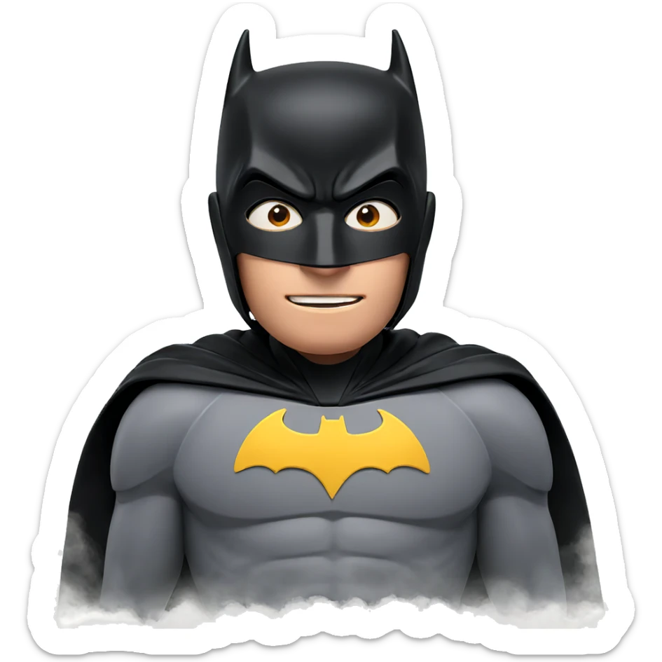 superhero boy in cape sticker