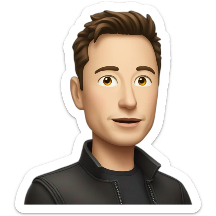 elon musk ios style sticker