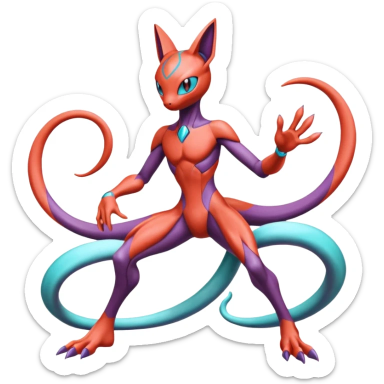 Mewtwo-Deoxys-Yveltal-Lunala-Fakémon-hybrid-creature (full body)  sticker