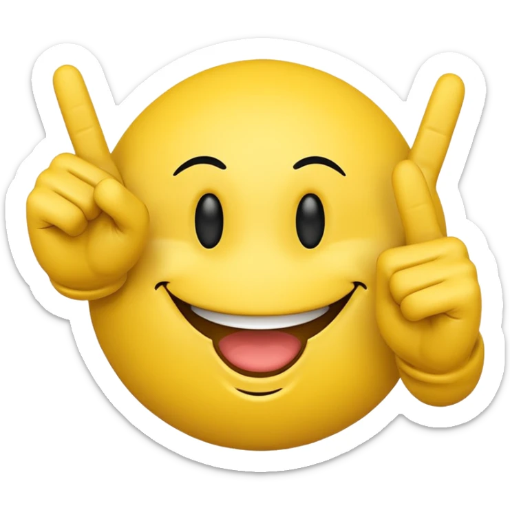 Smiley face with a attitude face and flipping his middle fingers of both hands and both feets sticker