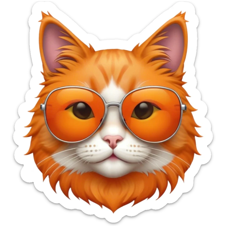 Cat with sunglasses sticker