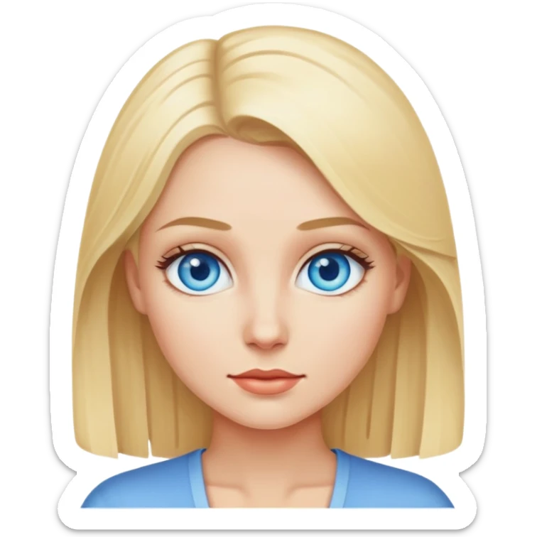 blonde with blue eyes sticker