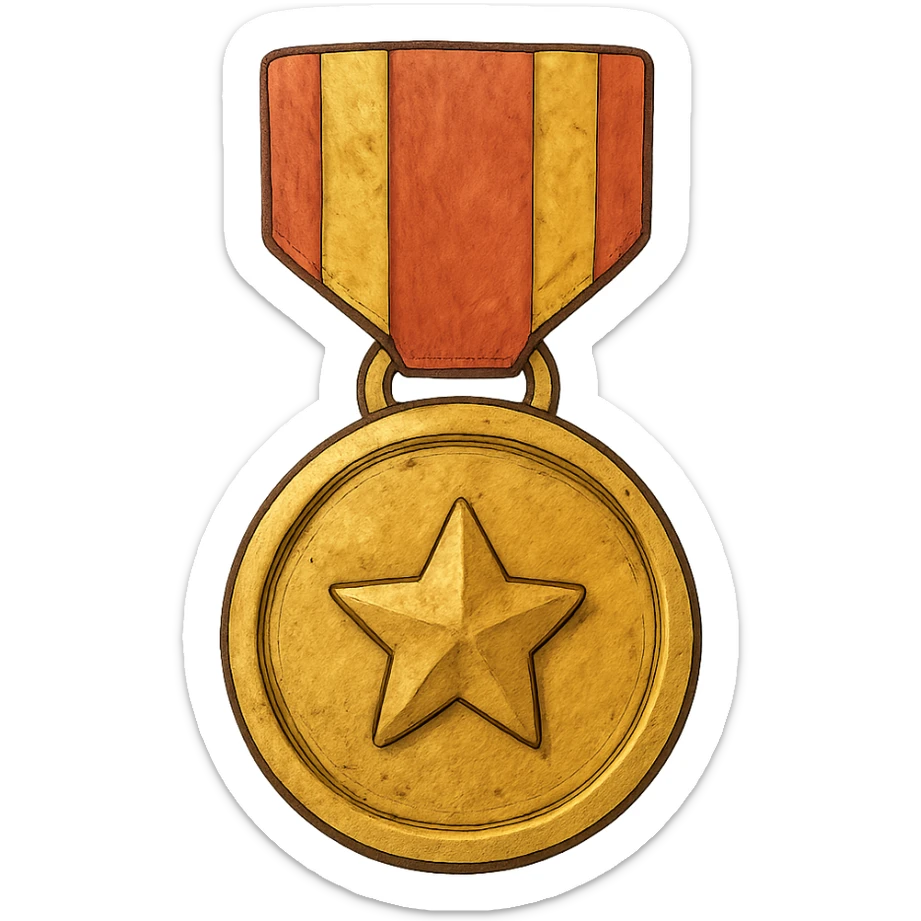 ghibli style medal sticker