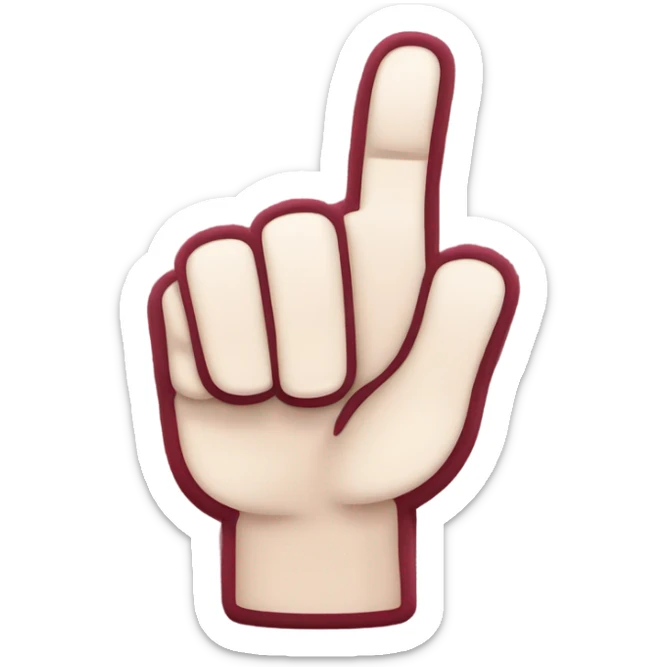 Maroon thumbs up  sticker