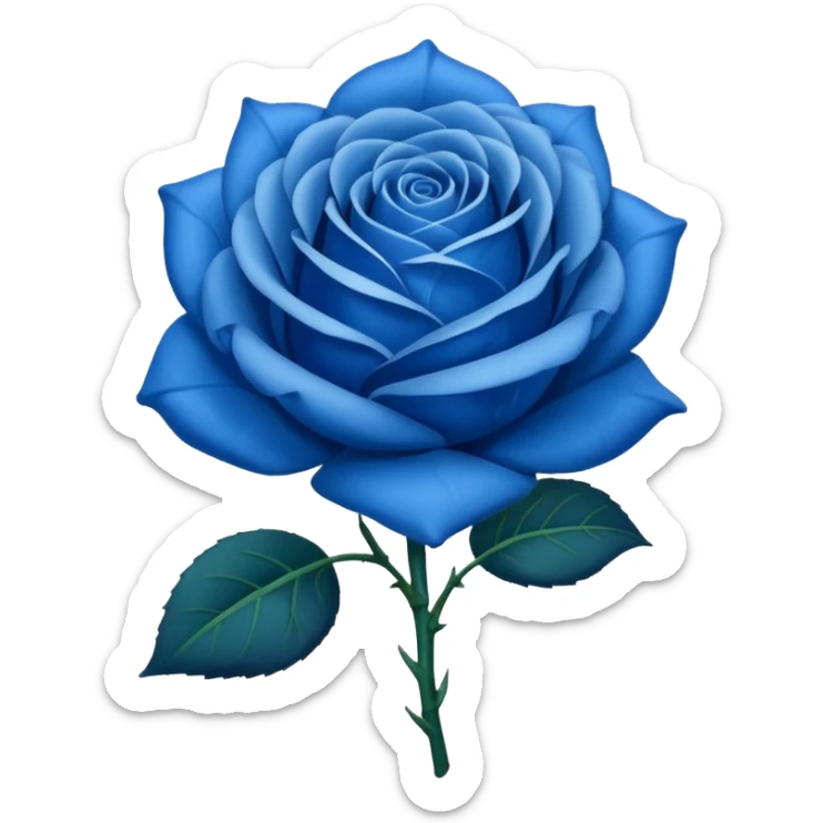 Blue rose sticker