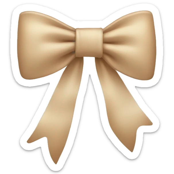 Beige bow  sticker