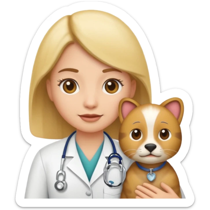 emoji for veterinarium hospital for rare animal - for services sticker