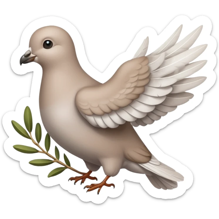 Crie uma figurinha pra stories de uma biblia e outro de uma pomba com o ramo de Oliveira pequeno sticker