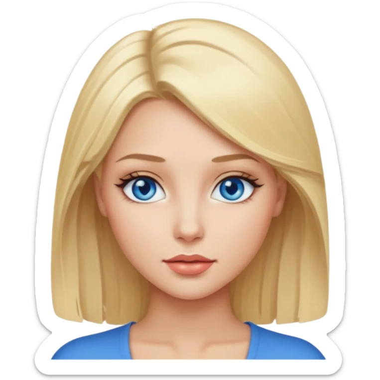 blonde hair blue eyes woman sexy look sticker