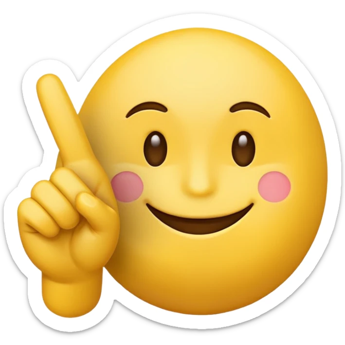 Emojis qui souris sans montrer ses dent et qui fait un fuck sticker