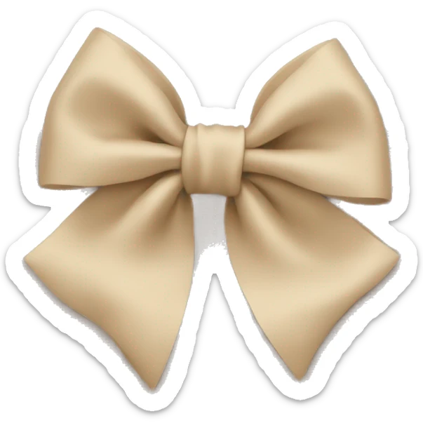 bow beige sticker