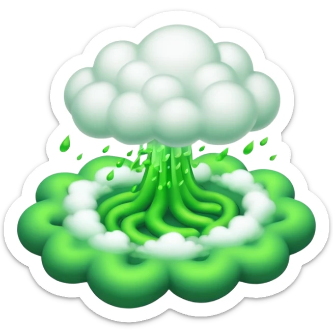 poisonous gas, isometric sticker