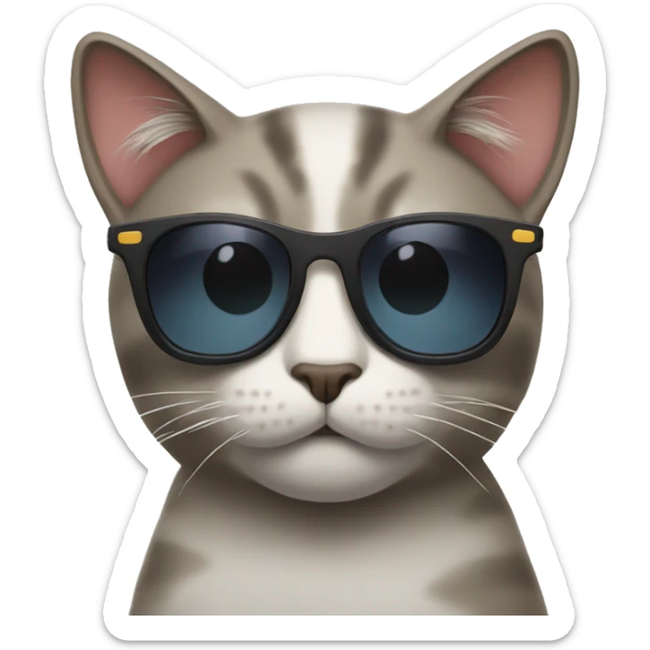 Cat with sunglasses sticker