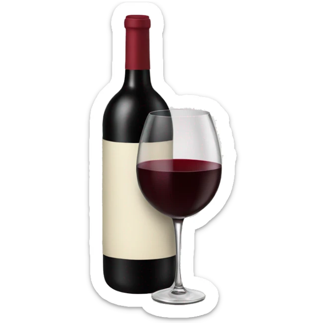 Red wine sticker
