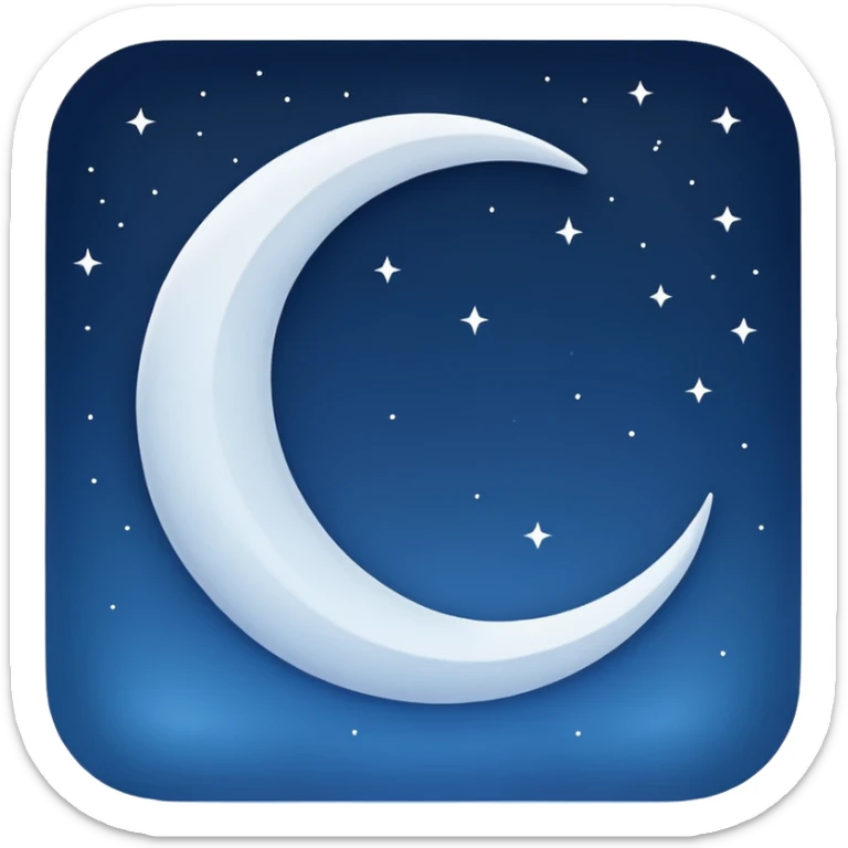 Genarate me a emoji of Dark mode moon like we got in our phones  sticker