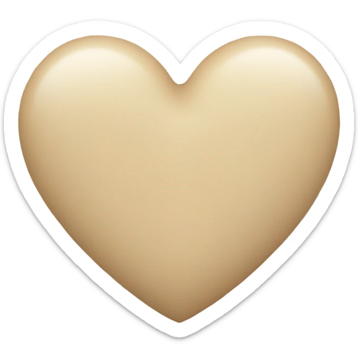 Beige heart  sticker