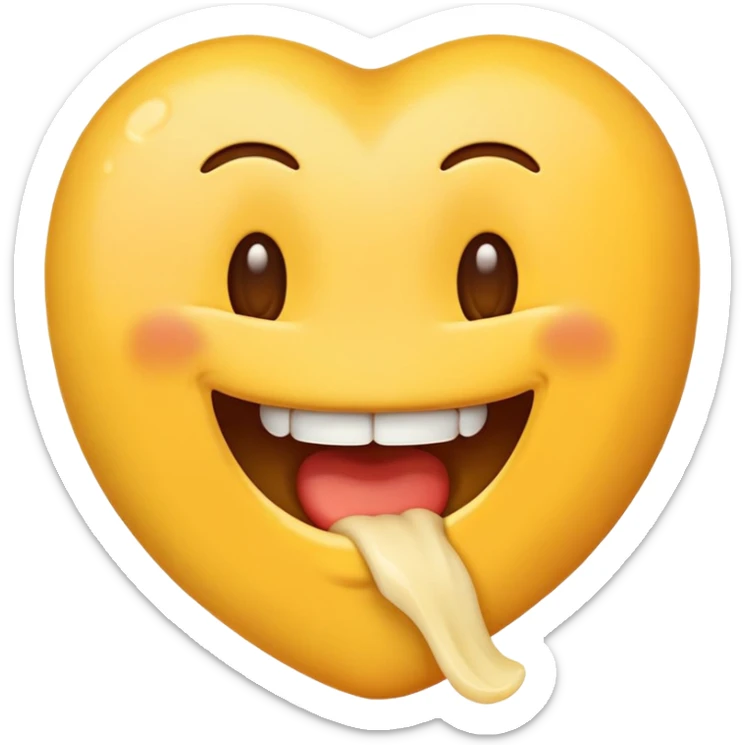 Can you make a mouthful emoji so an emoji with a mouth thats full of food sticker