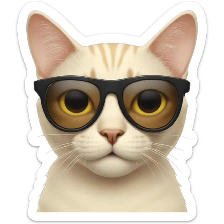 Cat with sunglasses sticker
