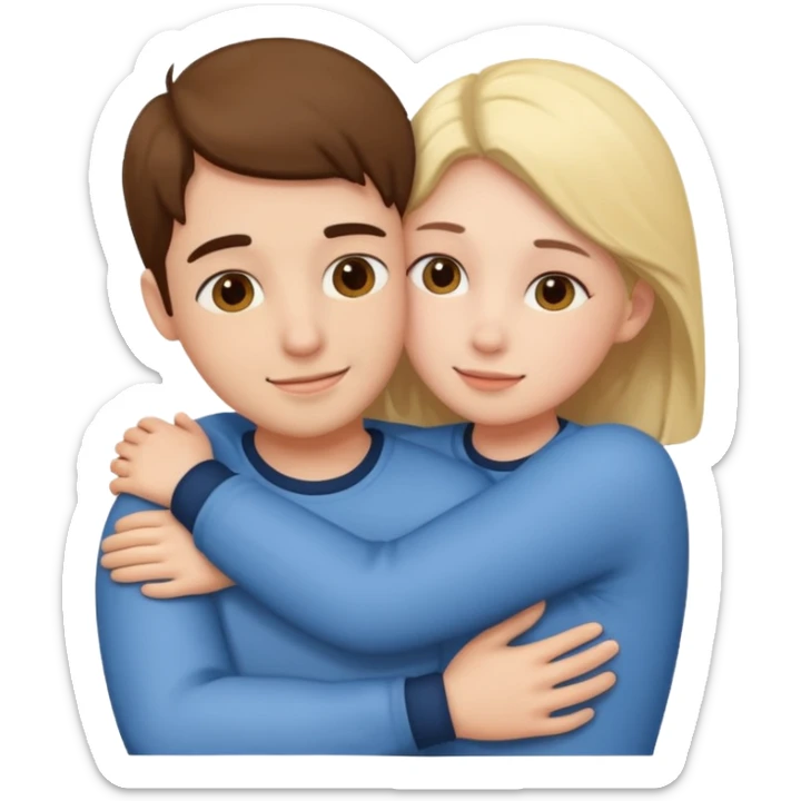 Huging a friend sticker