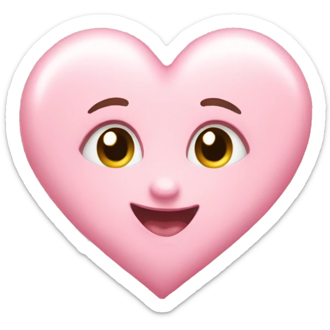 Baby pink heart sticker