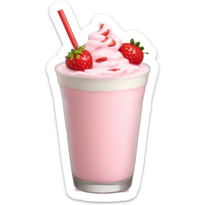 Strawberry milkshake  sticker