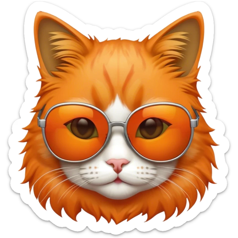 Cat with sunglasses sticker