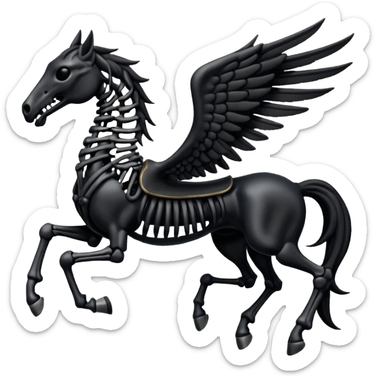 thestral: Winged horses visible only to those who have witnessed death and understand its significance. sticker