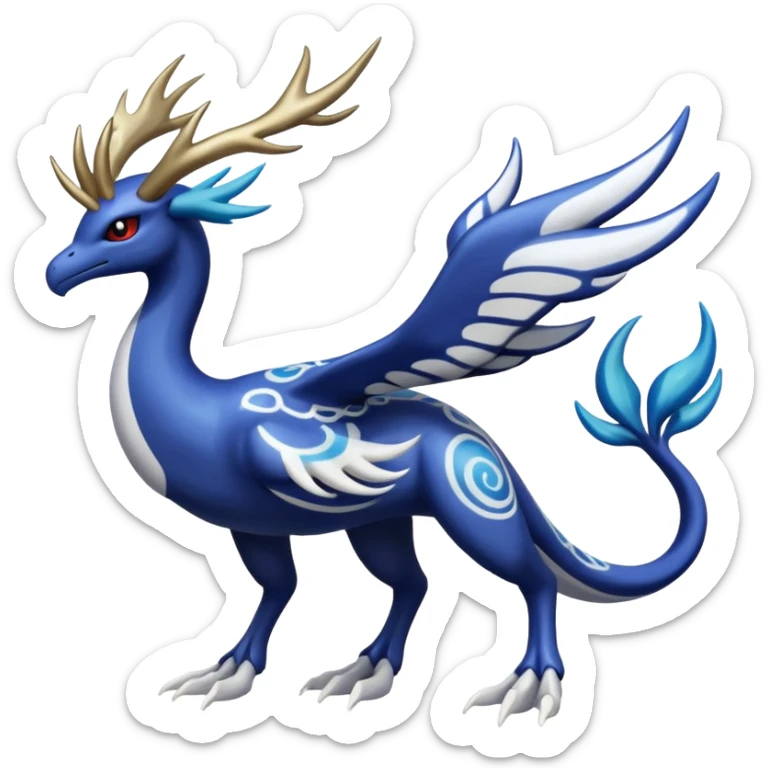 Xerneas-Kyogre-Kyurem-Lugia-Fakémon-hybrid-creature (full body)  sticker