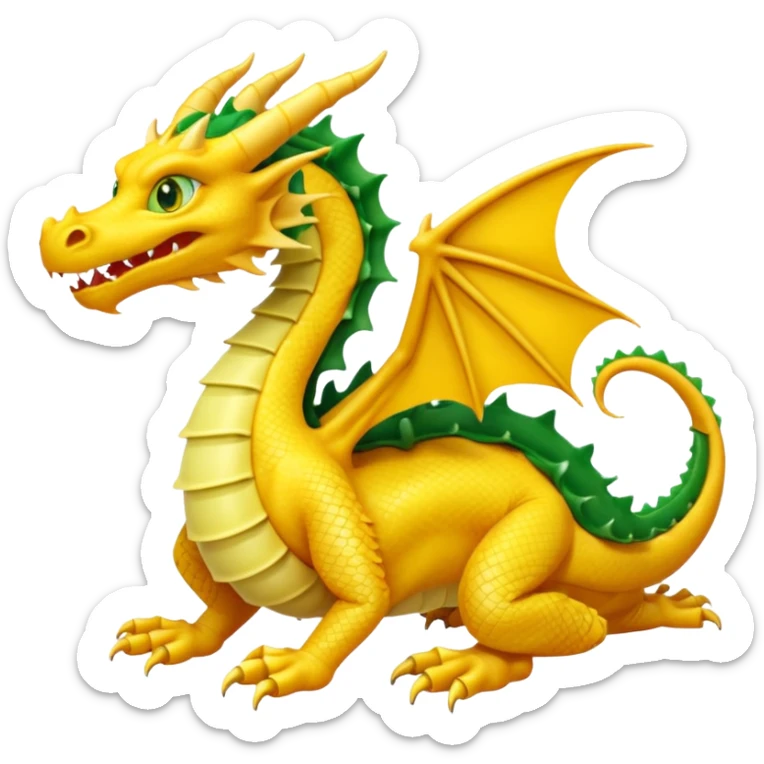 Dragon con cuerpo de pasta canelloni que el cuerpo enga su cuerpo normal con patas y que tenga tres cabezas de dragon sticker